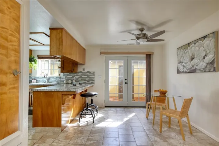 Tile Floors in Dining and Kitchen