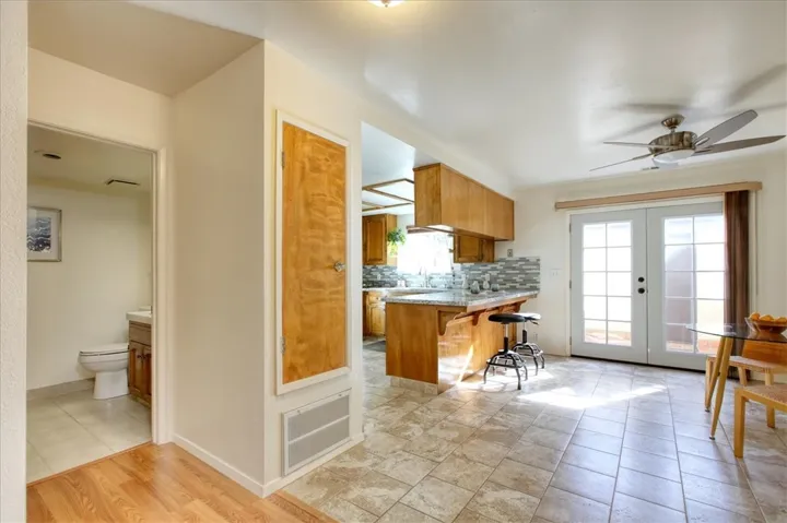 Convenient Full Bathroom off Living Room