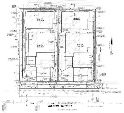 Full Site Plan for 1022 and 1018