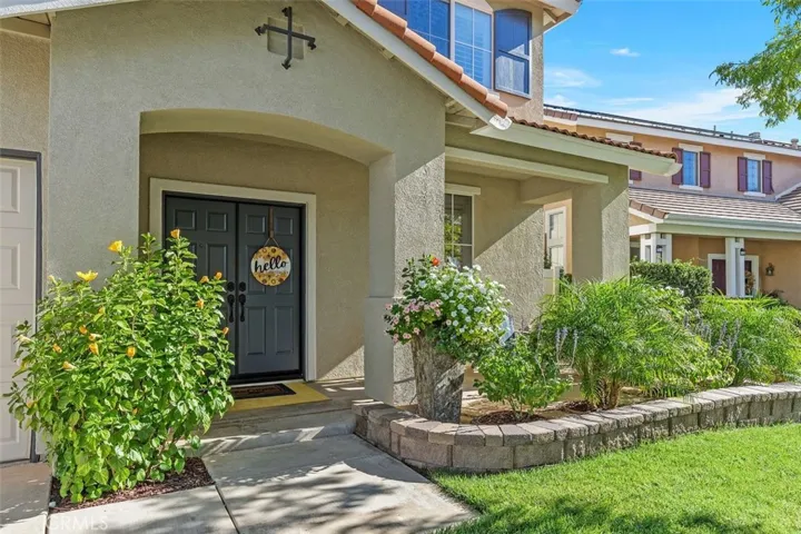 Double door entry and front porch.