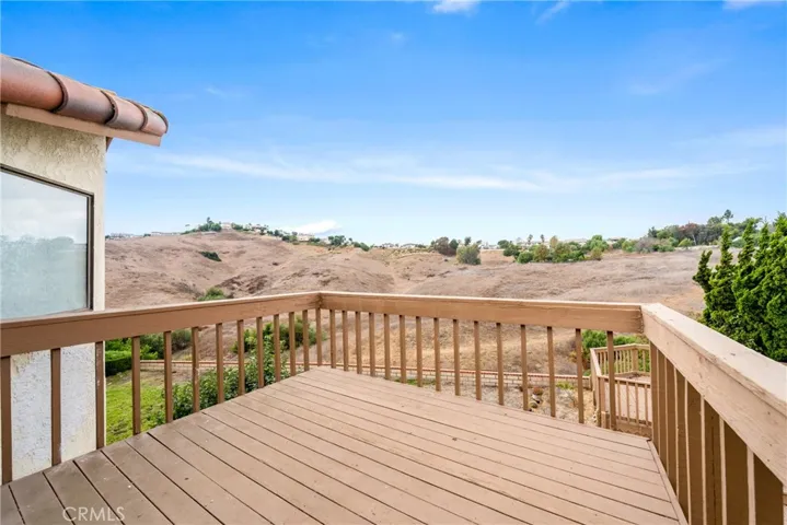 Deck/balcony right outside the master bedroom with breathtaking views