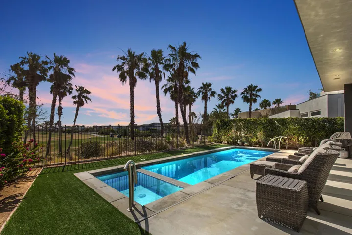 Skylar Pool Shot Reverse Angle at Dusk