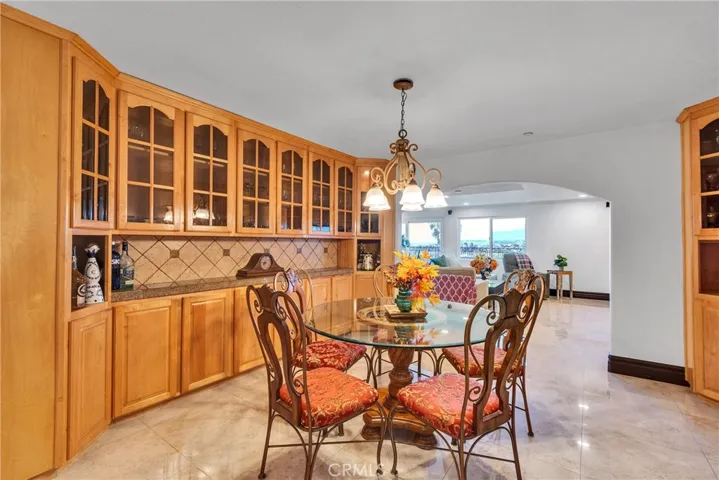 cozy breakfast area with lots of custom cabinetry