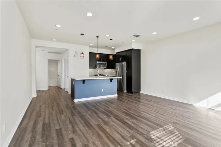 Kitchen, dinning area and living room