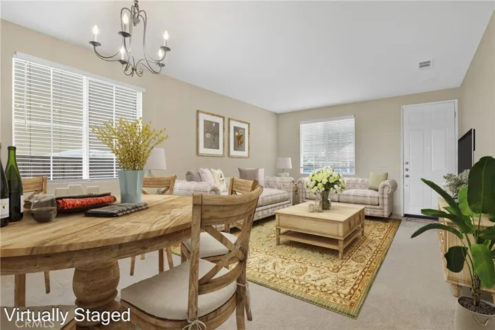 Front living room. virtually staged with furniture