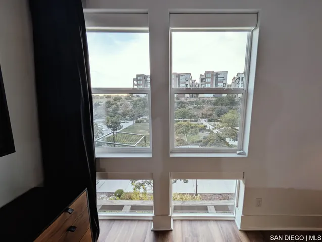 Primary bedroom view over park