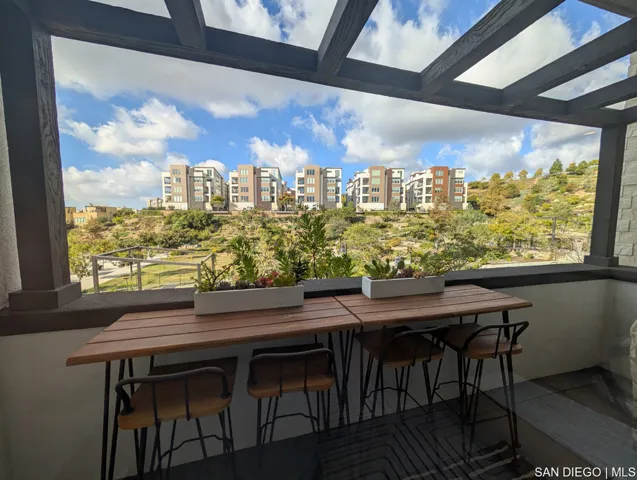 Living room balcony over park