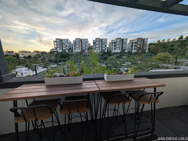 Living room balcony over park