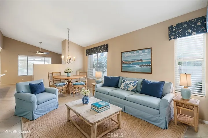 Formal living & dining room virtually staged