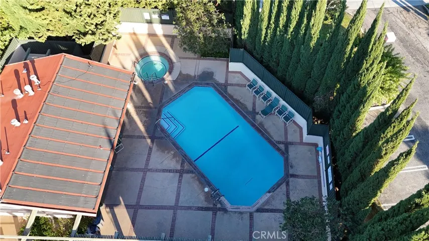 Drone Photo of Pool and Spa