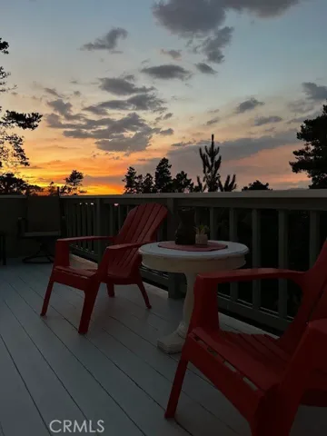 Sunset from deck.