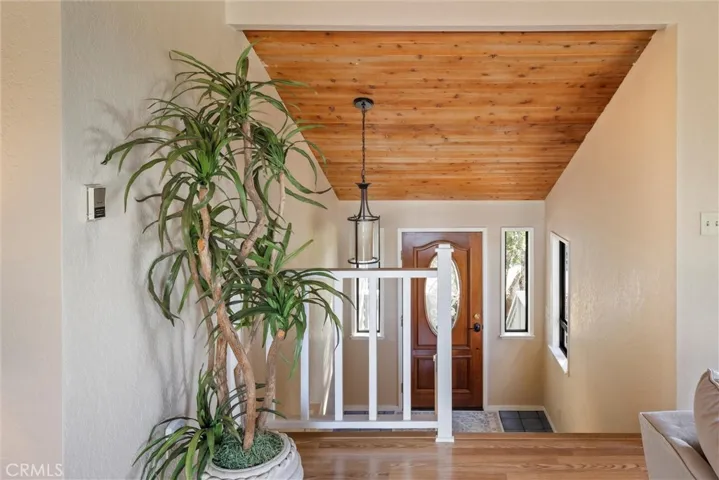VIew of front door from living room.