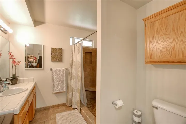 Primary bathroom with roomy shower