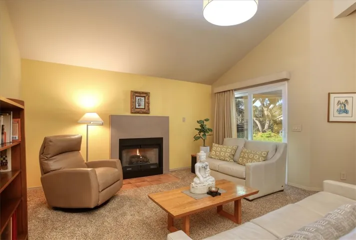 Living room with gas fireplace
