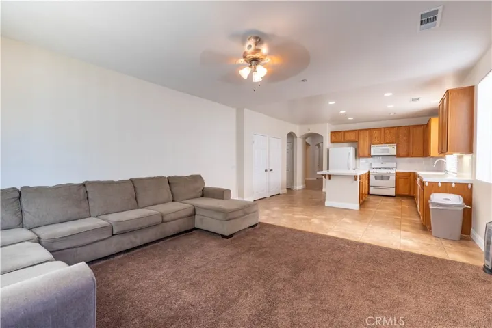Family room with cozy carpet