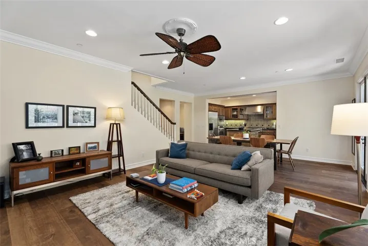 living room and kitchen