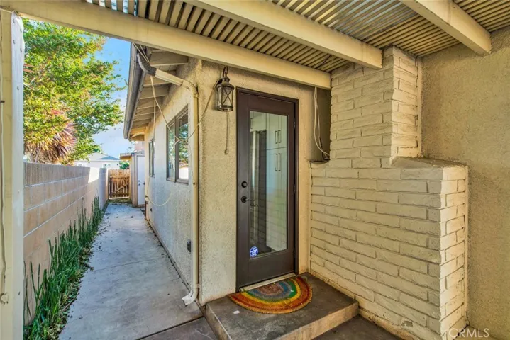Side yard and door off the kitchen