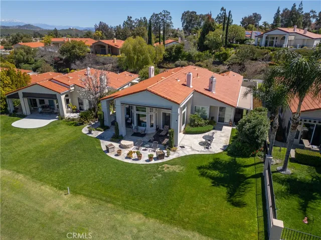 Aerial view of the back of the house