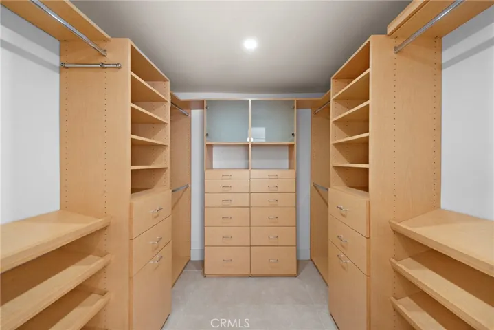 Master closet with built ins