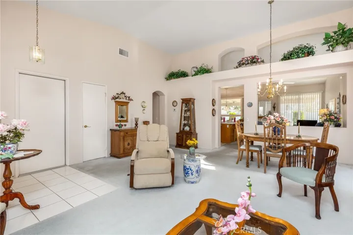 Living and dining room area.