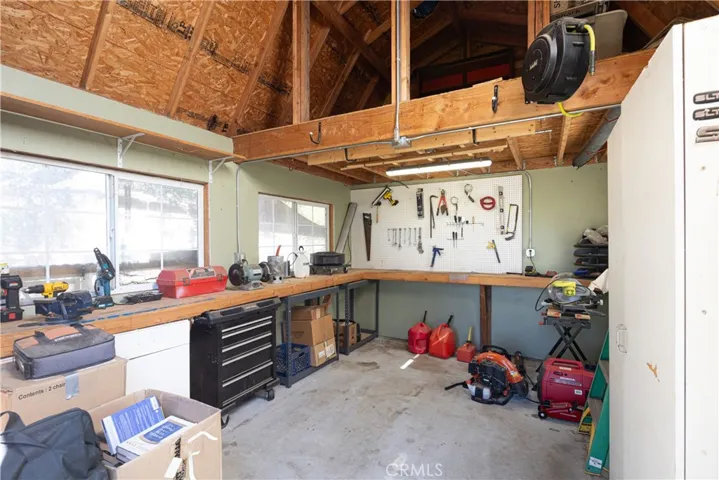 Inside one of the outbuildings.