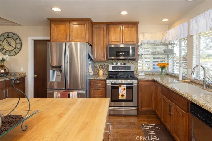 Kitchen remodeled with new plumbing and wiring.