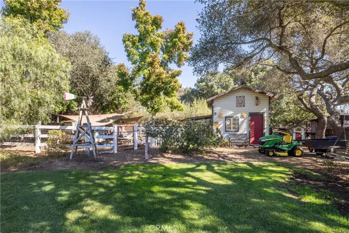Incredible backyard with animal pens, and many outbuildings.