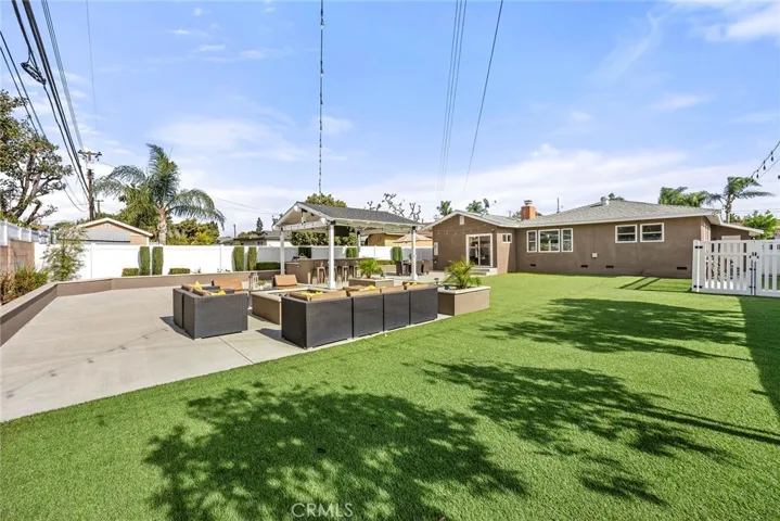 Low Maintenance Backyard with Artificial Grass Area
