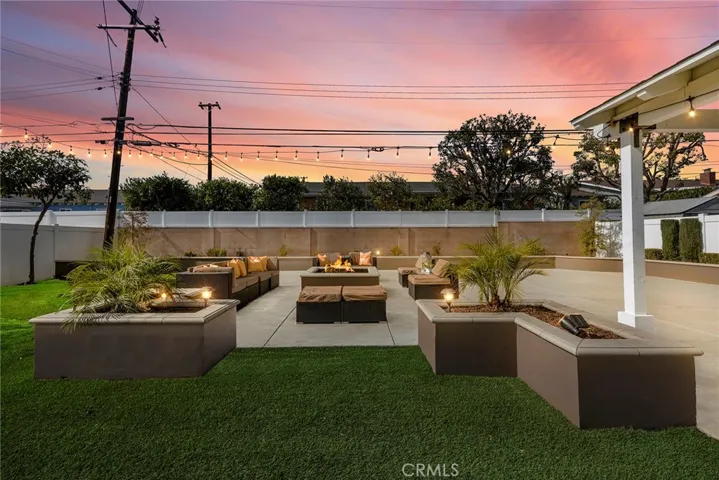 Resort Design Backyard with Custom Fire Pit Area
