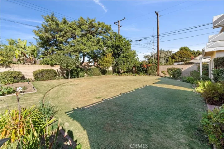 Landscaped yard