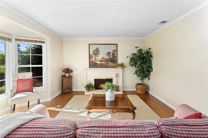 Living Room and gas fireplace.