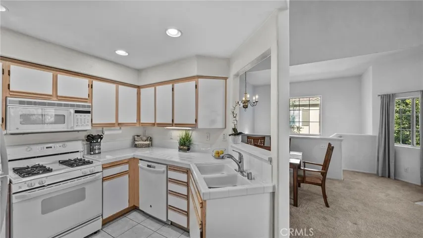 Kitchen opens to the dining area