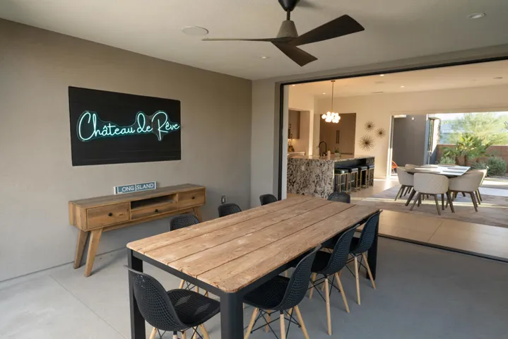 large covered patio