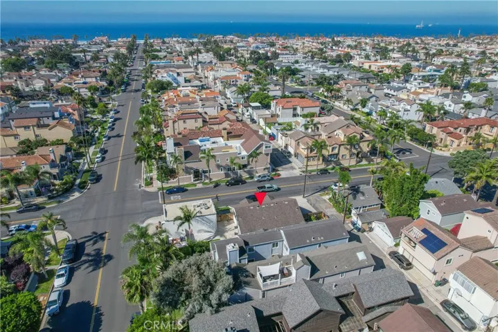 Looking west to the beach a few blocks to the ocean.