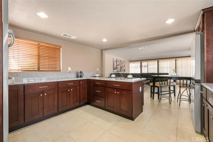 Self-closing cabinets and drawers.