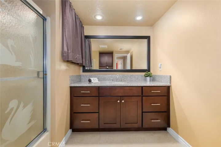 Upgraded hallway bathroom.