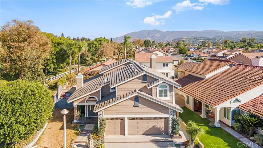 Ariel view of the front of the property