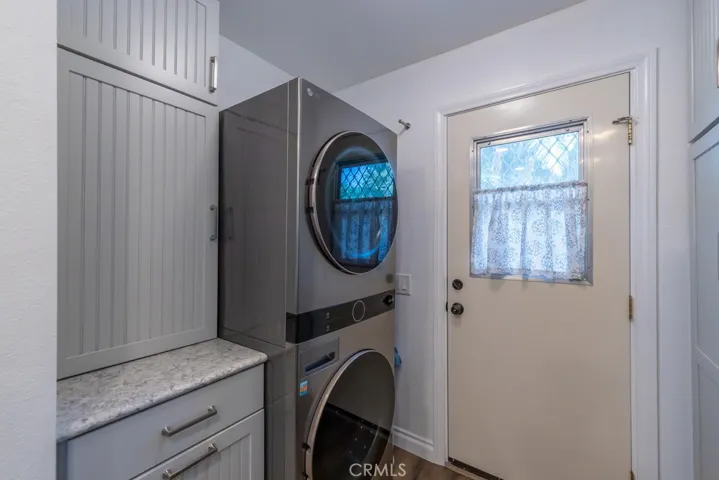 Washer Dryer stacked included

