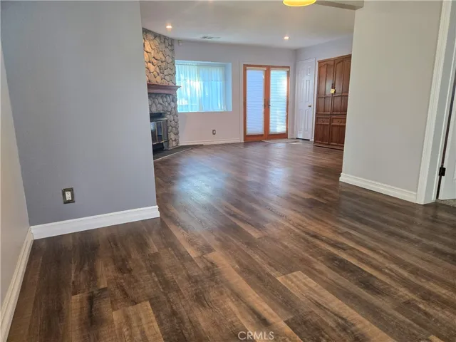 Dining Area and Living Room with Fireplace
