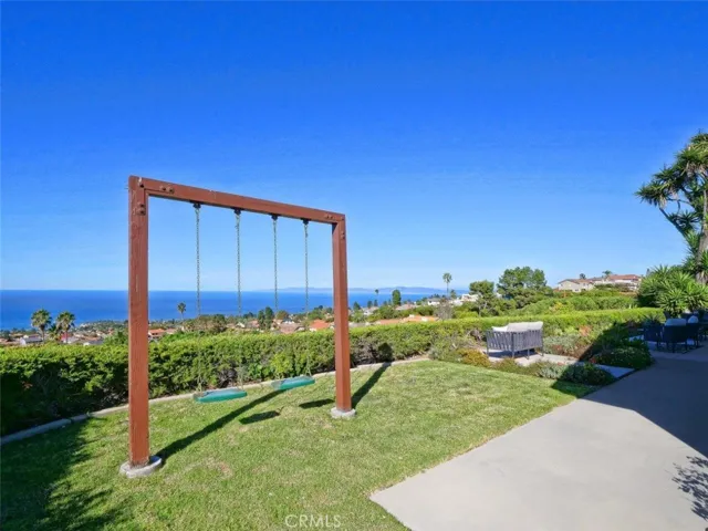 Backyard Swing Set looking out to View