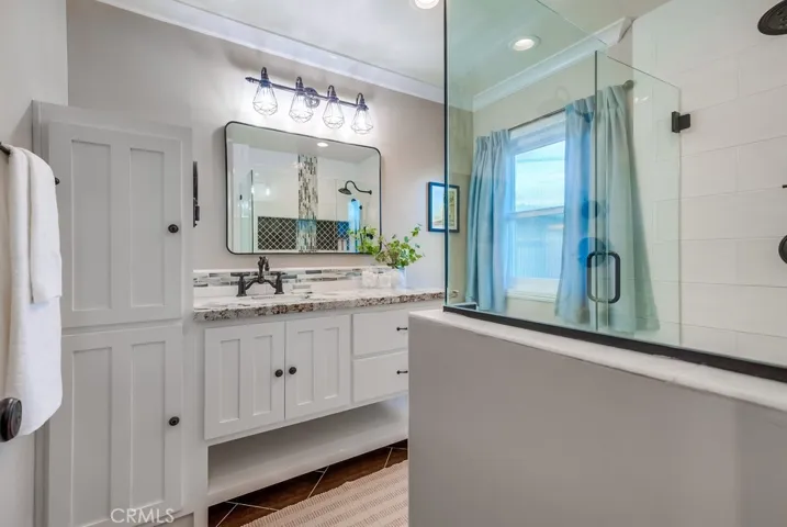 Beautiful remodeled bathroom with shower