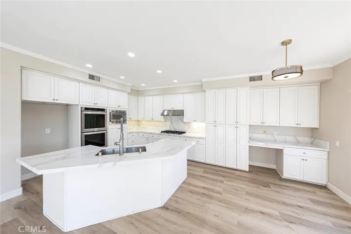 Kitchen with New Floors- Paint and Countertops