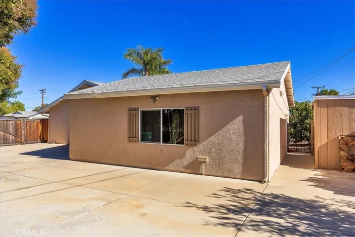 Side view of second garage