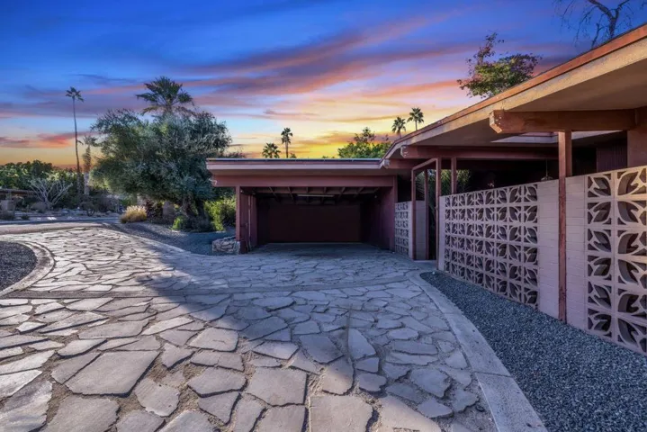 Front View at Sunset