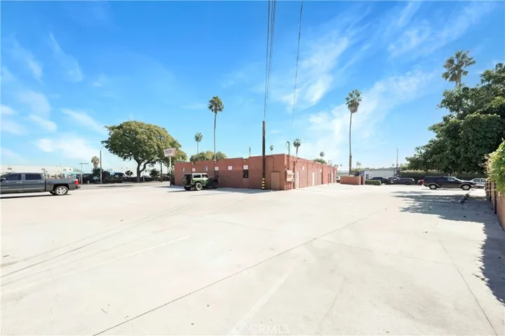 Northwest corner of parking lot looking Southeast towards building