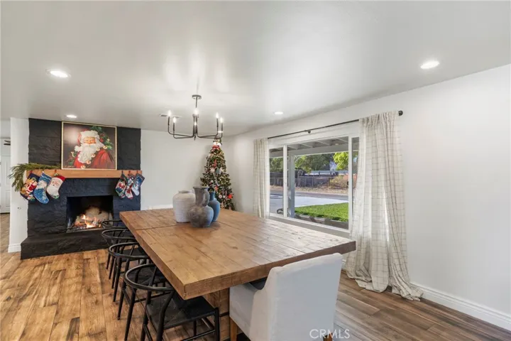 Floor to ceiling fireplace