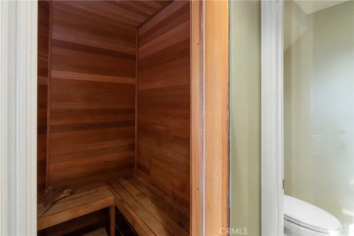 The master suite includes a steam sauna.