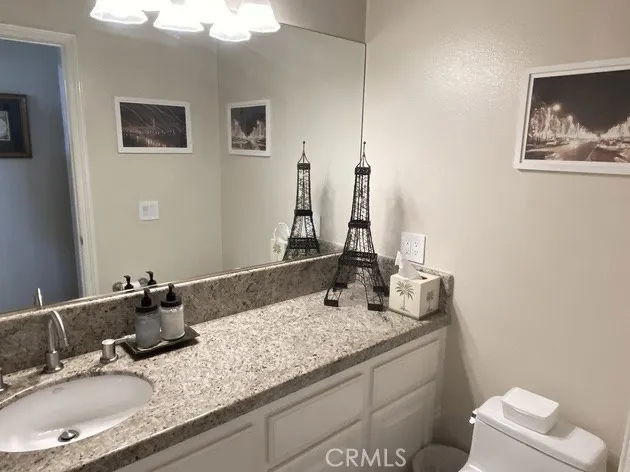Half bath for guests on main level.