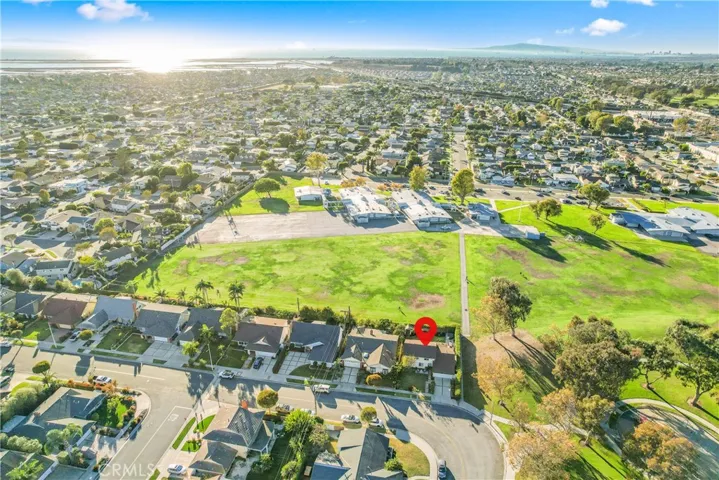 park and ocean view with drone