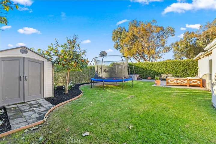 storage unit in backyard